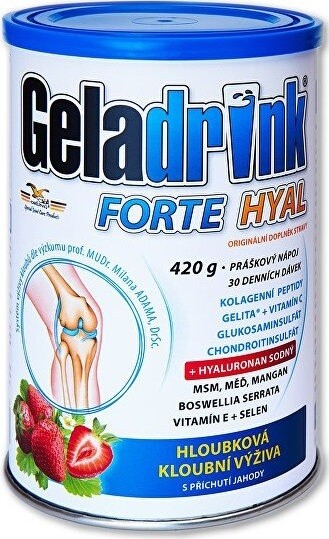 Geladrink FORTE HYAL práškový nápoj jahoda 420g