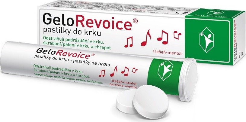 GeloRevoice pastilky do krku třešeň-mentol 20ks