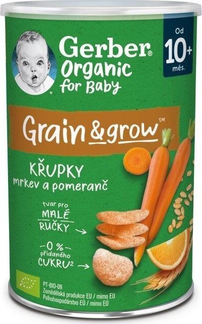 Gerber Křupky s mrkví a pomerančem BIO 35g