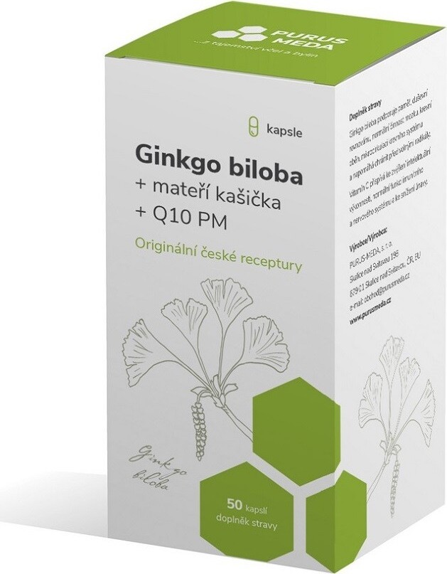 Ginkgo biloba+mateří kašička+Q10 PM cps.50