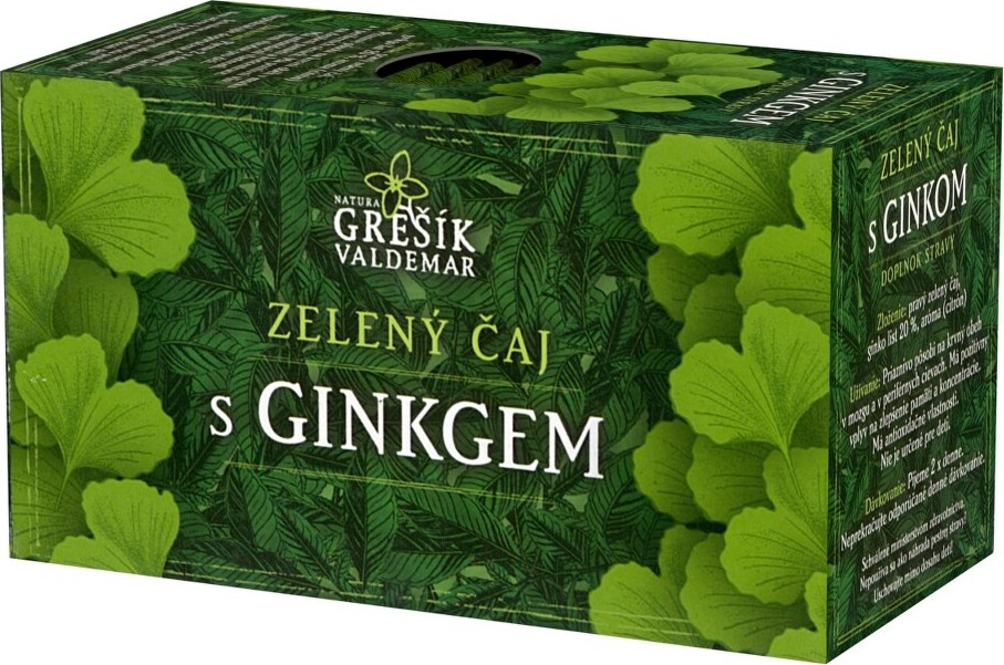 Grešík Zelený čaj s ginkgem n.s.20x1.5g přebal