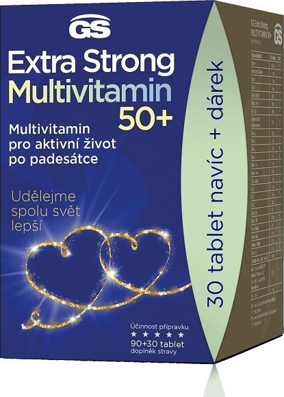 GS Extra Strong Multivitamin 50+ 90+30 tablet dárek 2022 - balení 2 ks
