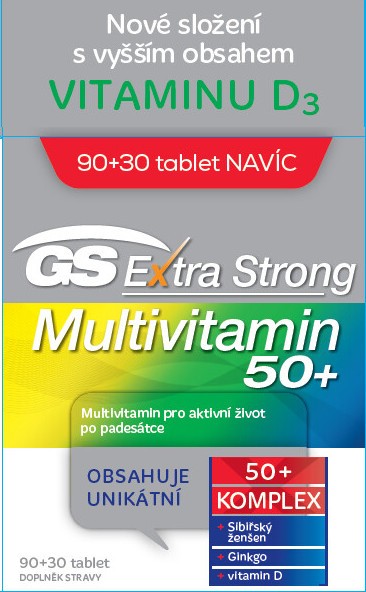 GS Extra Strong Multivitamin 50+ 90+30 tablet ČR/SK