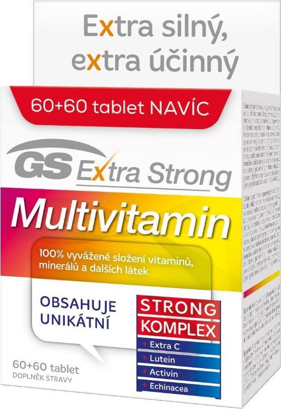 GS Extra Strong Multivitamin 60+60 tablet ČR/SK - balení 3 ks