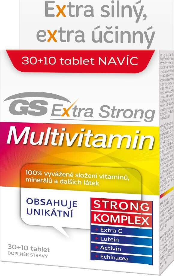 GS Extra Strong Multivitamin 30+10 tablet ČR/SK