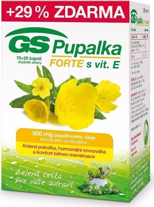 GS Pupalka Forte s vitaminem E cps.70+20 - balení 3 ks