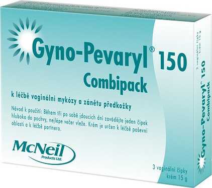 Gyno-Pevaryl Combipack 150mg 3 vaginální čípky + krém 15g