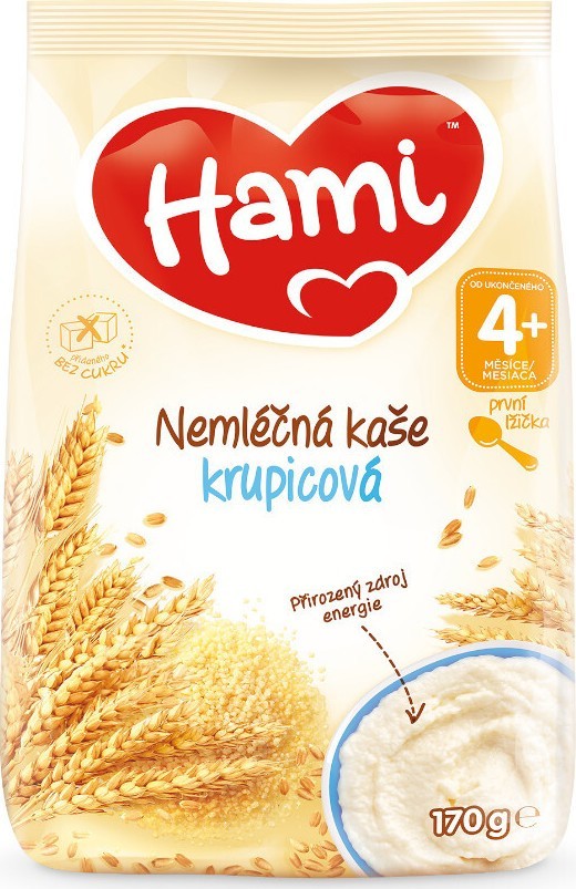 Hami nemléčná kaše krupicová 170g 4M