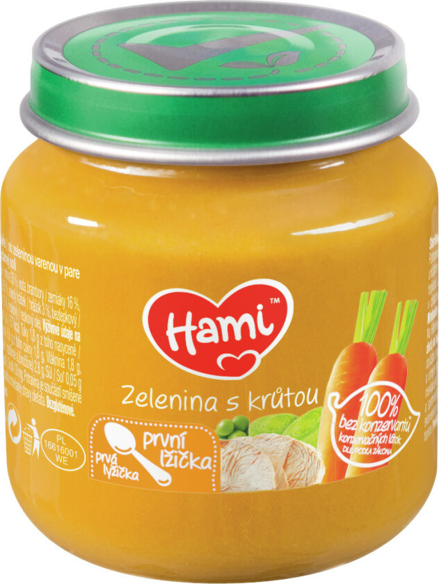 Hami příkrm zelenina s krůtou 125g 4M