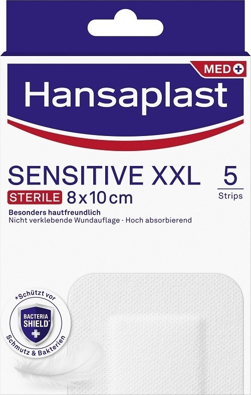 Hansaplast Sensitive XXL elastická náplast 8x10cm 5ks