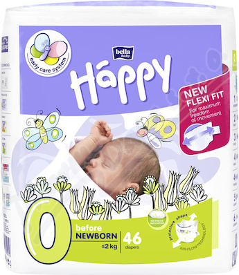 Happy Before New Born dětské pleny 46ks