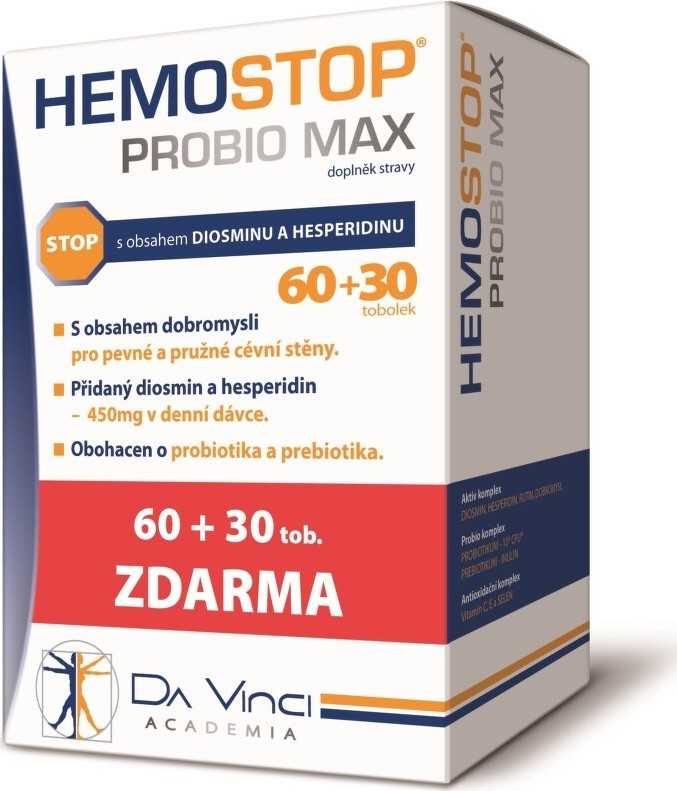 Hemostop Probio MAX Da Vinci Academia tob. 60+30