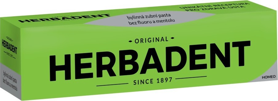 HERBADENT ORIGINAL Homeo bylinná zubní pasta bez fluoru 100 g