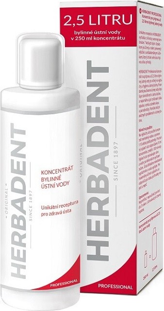 HERBADENT PROFESSIONAL koncentrát bylinné ústní vody 250 ml