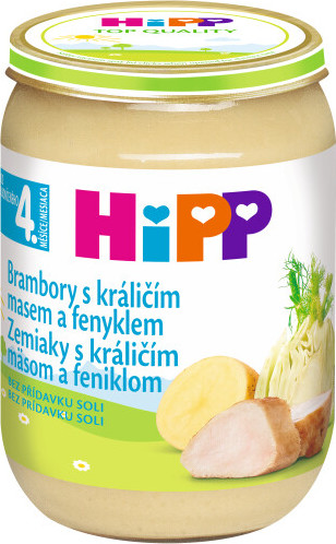 HiPP BABY Brambory s králičím mas.a fenyklem 190g