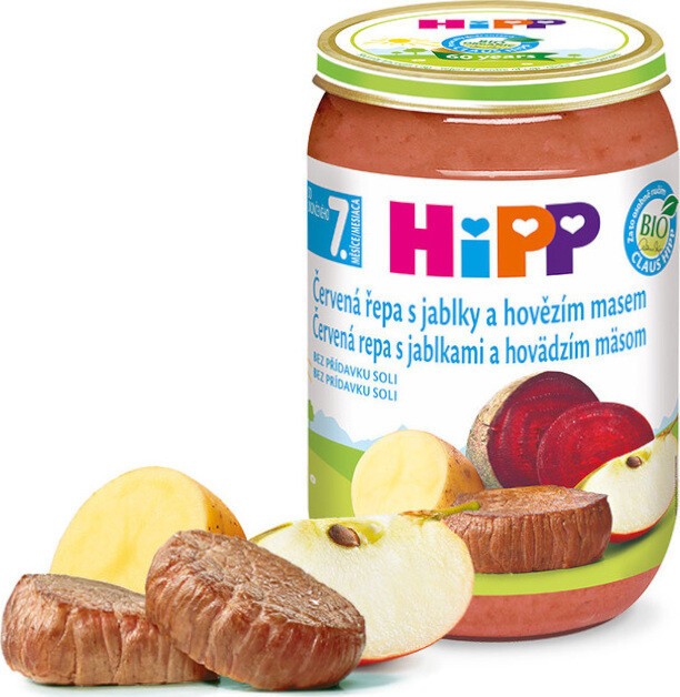 HiPP JUNIOR BIO Červ.řepa s jablky a hov.mas.220g