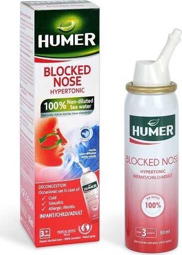 Humer Ucpaný nos 100% mořská voda hypertonic.50ml