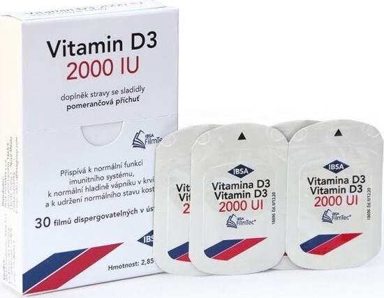 IBSA Vitamin D3 2000 IU 30 filmů dispergovatelných v ústech