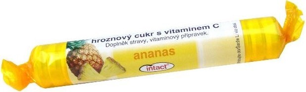 Intact rolička hroznový cukr s vit.C ananas 40g