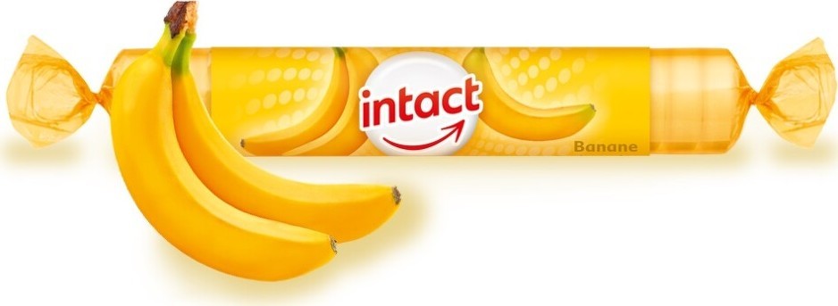 Intact rolička hroznový cukr s vit.C banán 40g