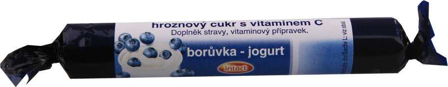 Intact rolička hroznový cukr s vit.C Borův.jog.40g