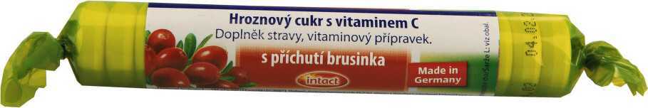 Intact rolička hroznový cukr s vit.C Brusinka 40g