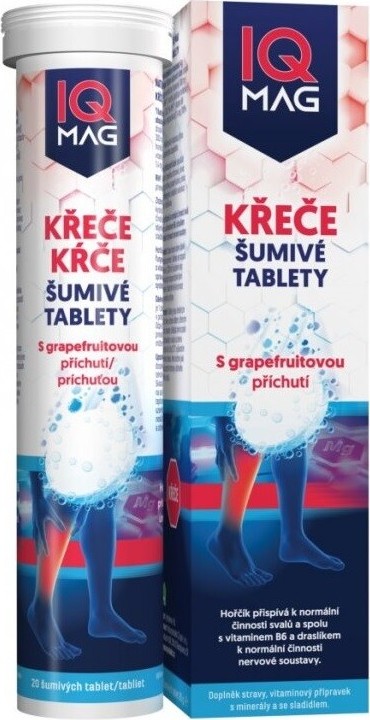 IQ Mag Křeče šumivé tablety grapefruit 20ks