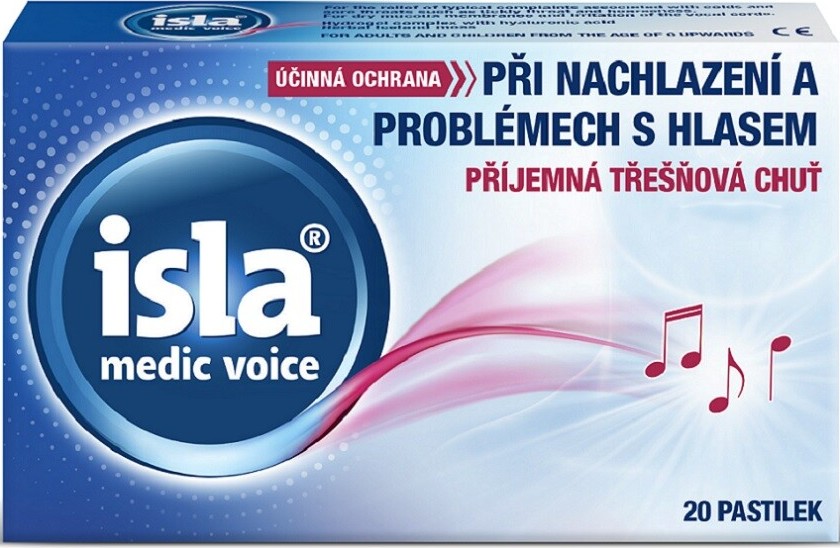 Isla Medic Voice třešeň 20 pastilek