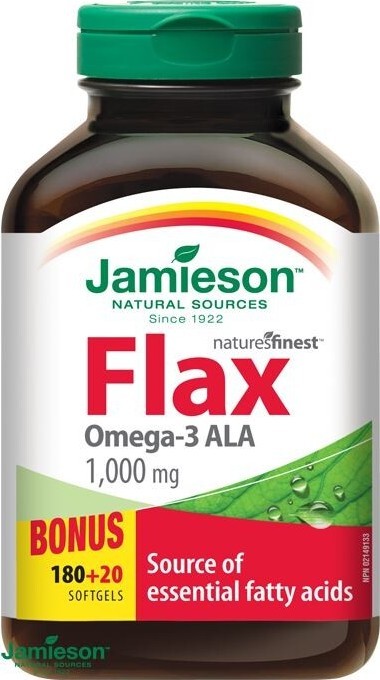 JAMIESON Flax Omega-3 1000mg lněný olej cps.200