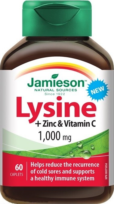 JAMIESON Lysin 1000mg se zinkem a vitamin C 60 tablet
