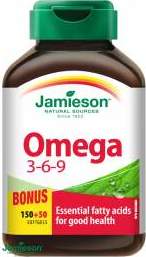 Jamieson Omega 3-6-9 1200 mg 150+50 cps.