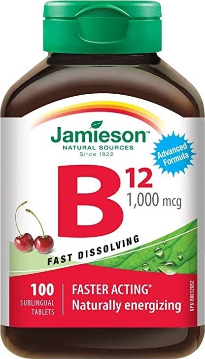 JAMIESON Vitamín B12 1000mcg třešeň tbl.100