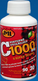 JML Vitamin C s šípky tablety 120x1000mg s postupným uvolňováním