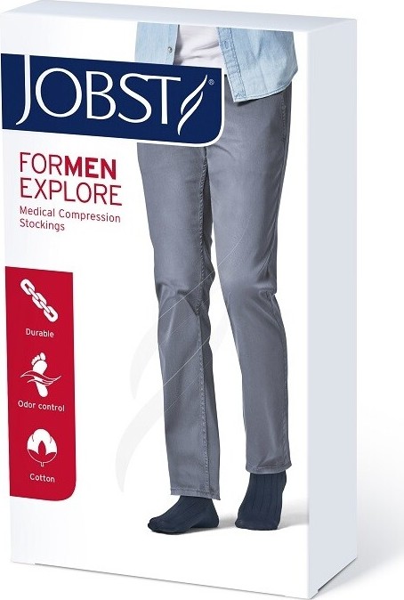 JOBST forMen Explore kompresní punčochy lýtkové se špicí vel.VI barva černá