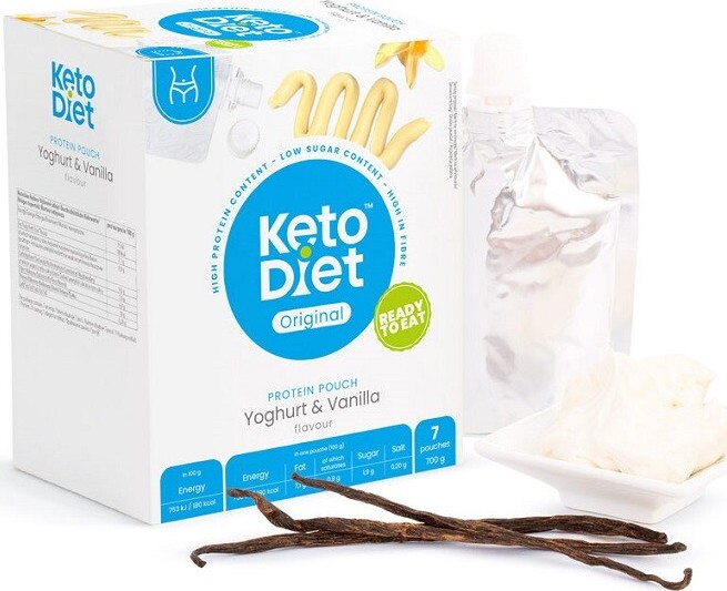 KetoDiet Proteinová kapsička vanilka a jogurt 7x100g