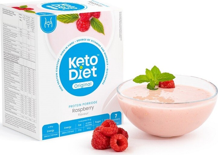 KetoDiet Proteinová kaše malina 7x27g