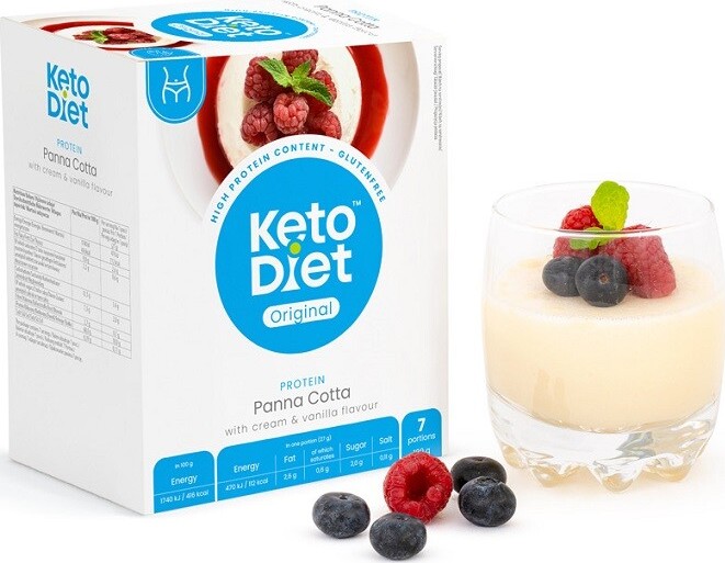 KetoDiet Proteinová panna cotta smetana a vanilka 7x27g