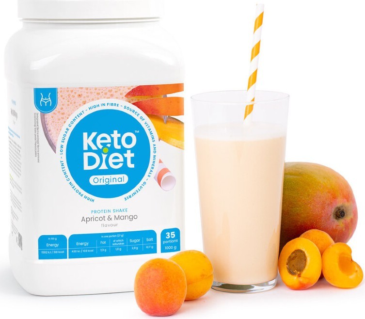 KetoDiet Proteinový nápoj meruňka a mango 1000g