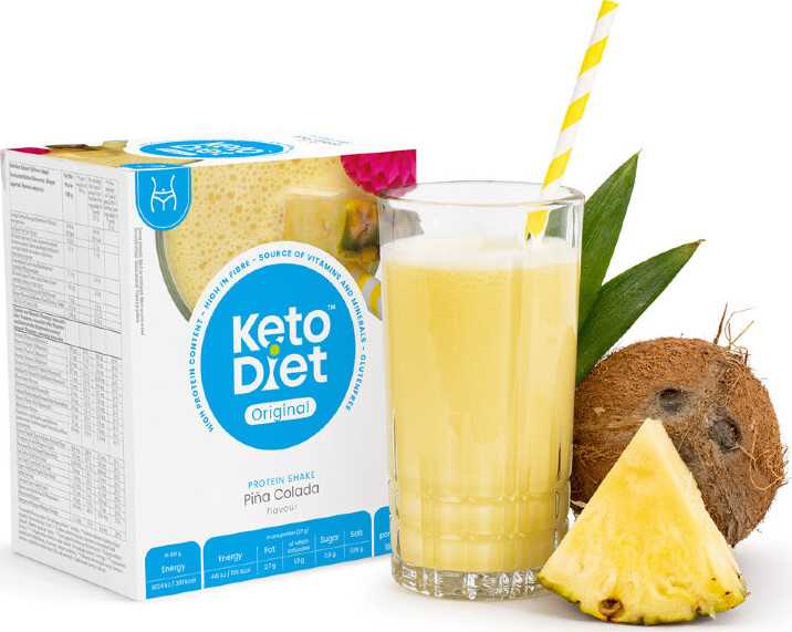 KetoDiet Proteinový nápoj Piňa Colada 7x27g