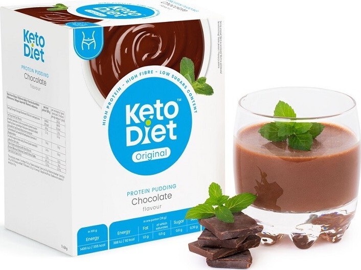 KetoDiet Proteinový pudink čokoláda 7x26g