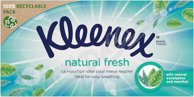 KLEENEX Kapesníky papírové Natural Fresh Box 64ks