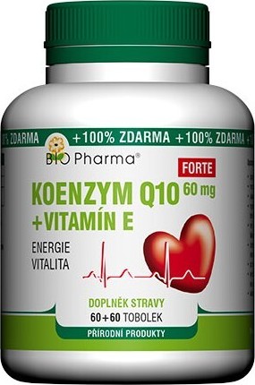 Koenzym Q10 Forte 60 mg + Vitamin E 60+60 tobolek Bio-Pharma