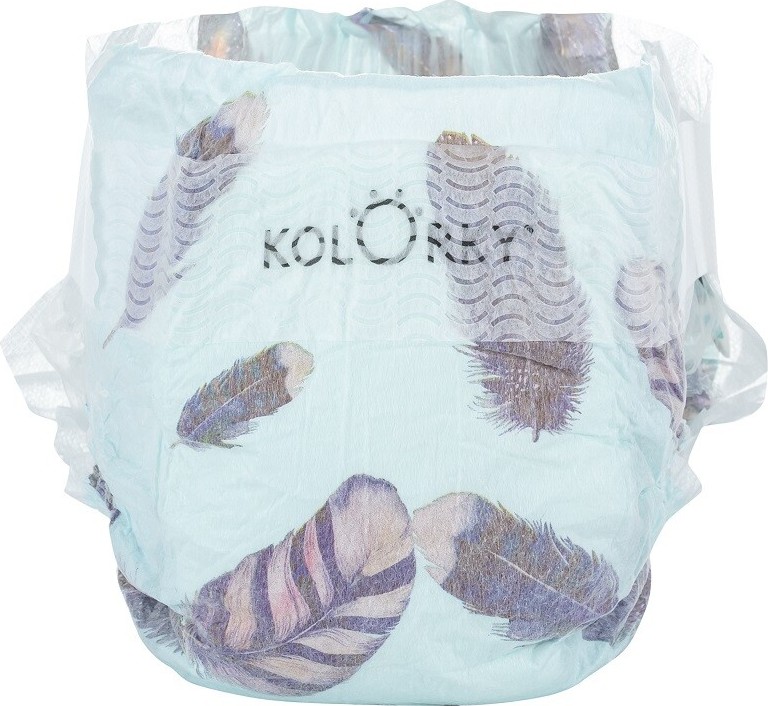 KOLORKY DAY jednorázové eko plenky M 5-8kg 21ks Peří