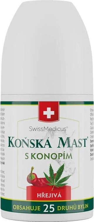 Koňská mast s konopím hřejivá roll-on 90ml