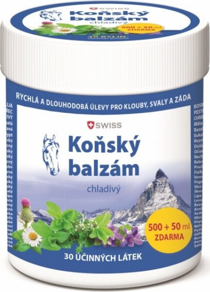 Koňský balzám SWISS chladivý 500 + 50 ml