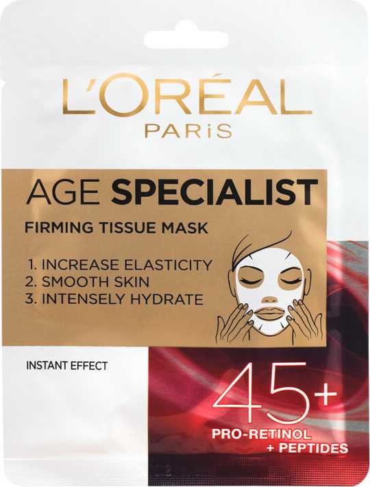 L'Oréal Age Specialist 45+ zpevňující textilní maska 30 g