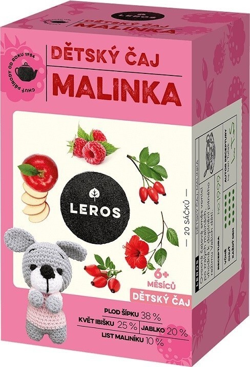 LEROS Dětský čaj Malinka 20x2g