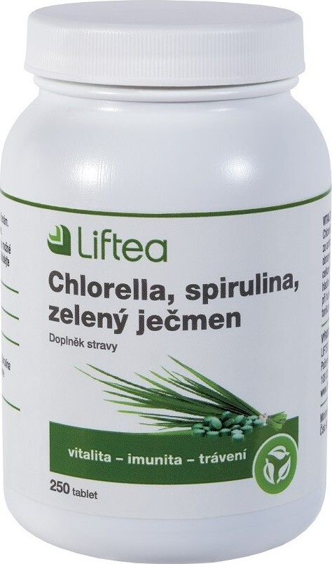 LIFTEA Chlorella/Spirulina/Zelený ječmen tbl.250