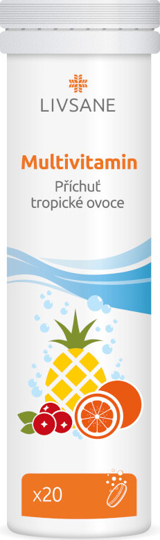 LIVSANE Šumivé tablety CZ Multivitamin tropic 20ks