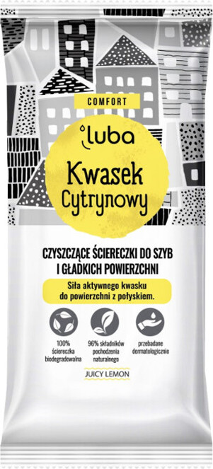 Luba Čistící antibakteriální ubrousky s kyselinou citronovou 24ks
